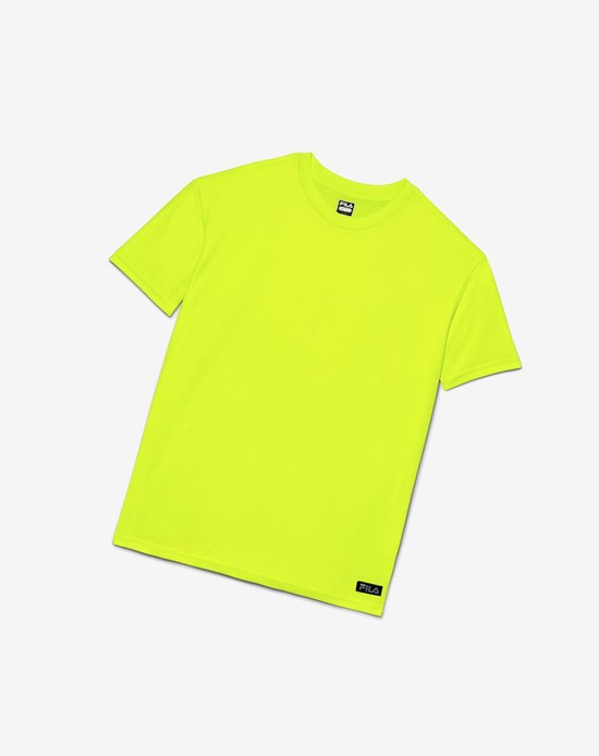 Fila High Visibility Kratke Sleeve Pracovná Shirt Žlté | RJC-361504